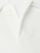 SSAM - Cotton and Silk-Blend Piqué Polo Shirt - White