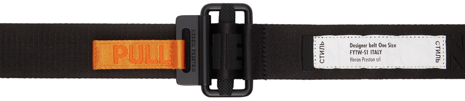 小物 <HERON PRESTON> tape belt [black] Heron Preston Black Logo Tape Belt Heron Preston