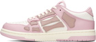 AMIRI White & Pink Skel-Top Low Sneakers