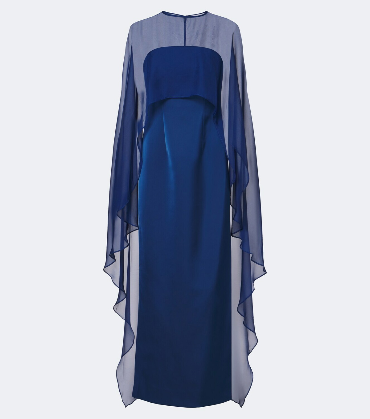 Simkhai Fiora caped organza-trimmed gown