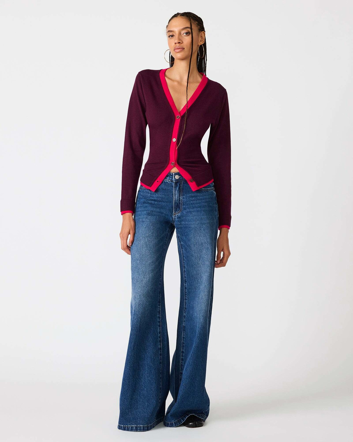 Steve Madden Arwen Cardigan in Purple