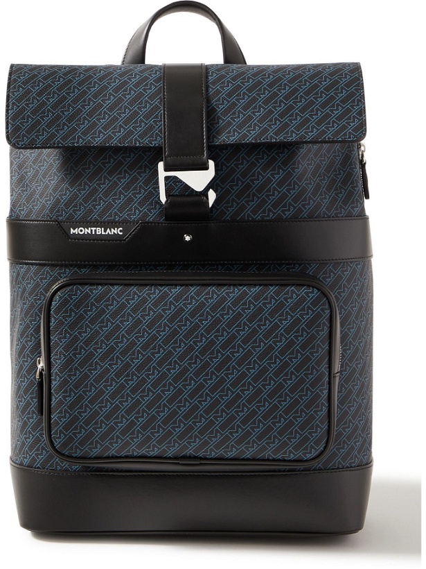 Photo: Montblanc - M_Gram 4810 Logo-Print Coated-Canvas and Leather Backpack