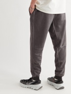 NIKE - Tapered Logo-Embroidered Panelled Recycled Jersey Sweatpants - Gray