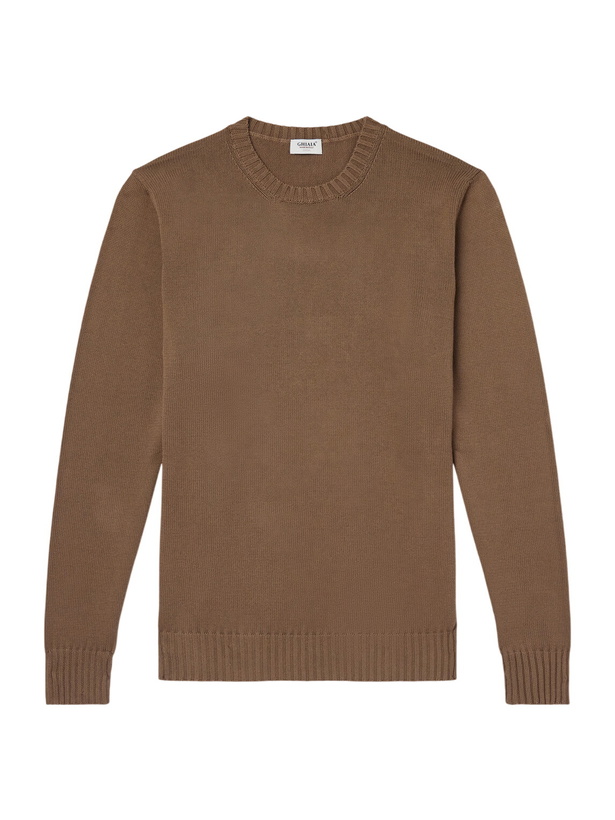 Photo: Ghiaia Cashmere - Cotton Sweater - Brown