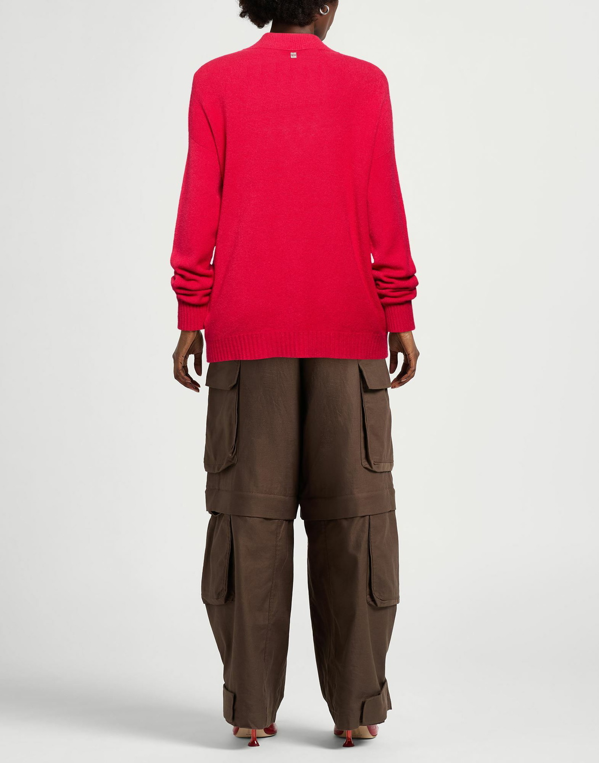 Manila Grace Womens Sweater in Magenta