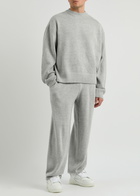 Mki Miyuki Zoku Logo-embroidered Knitted Jumper Light Grey