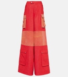 Didu High-rise wide-leg cotton pants