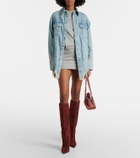 Blumarine Embroidered denim overshirt