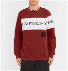 Givenchy - Logo-Embroidered Fleece-Back Cotton-Jersey Sweatshirt - Men - Red