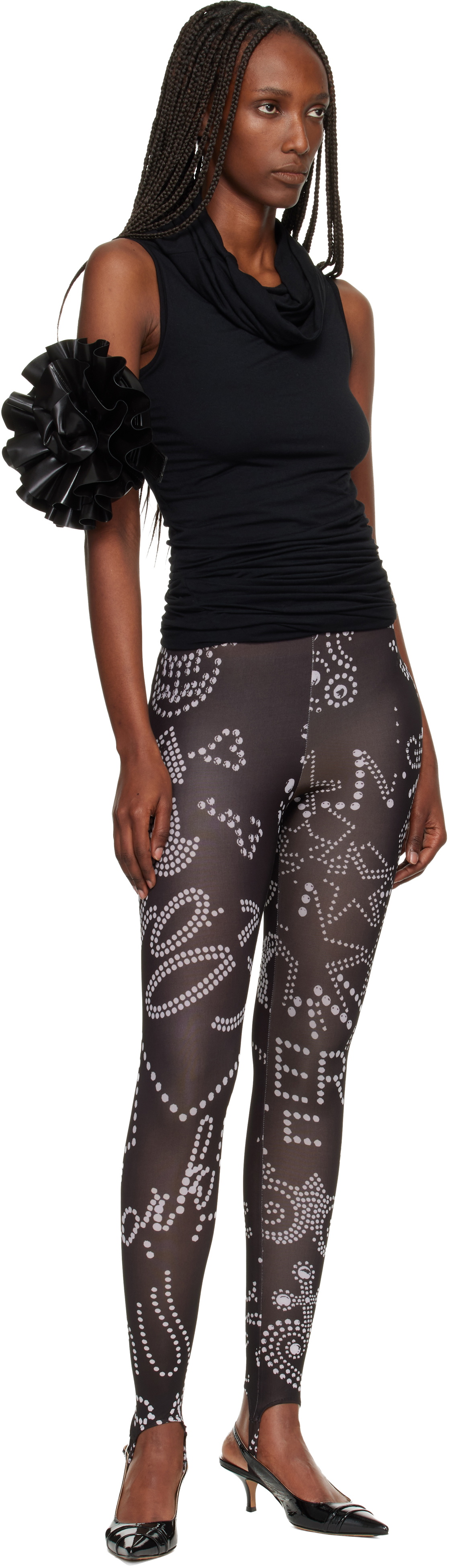 VAQUERA Black Rhinestuds Leggings