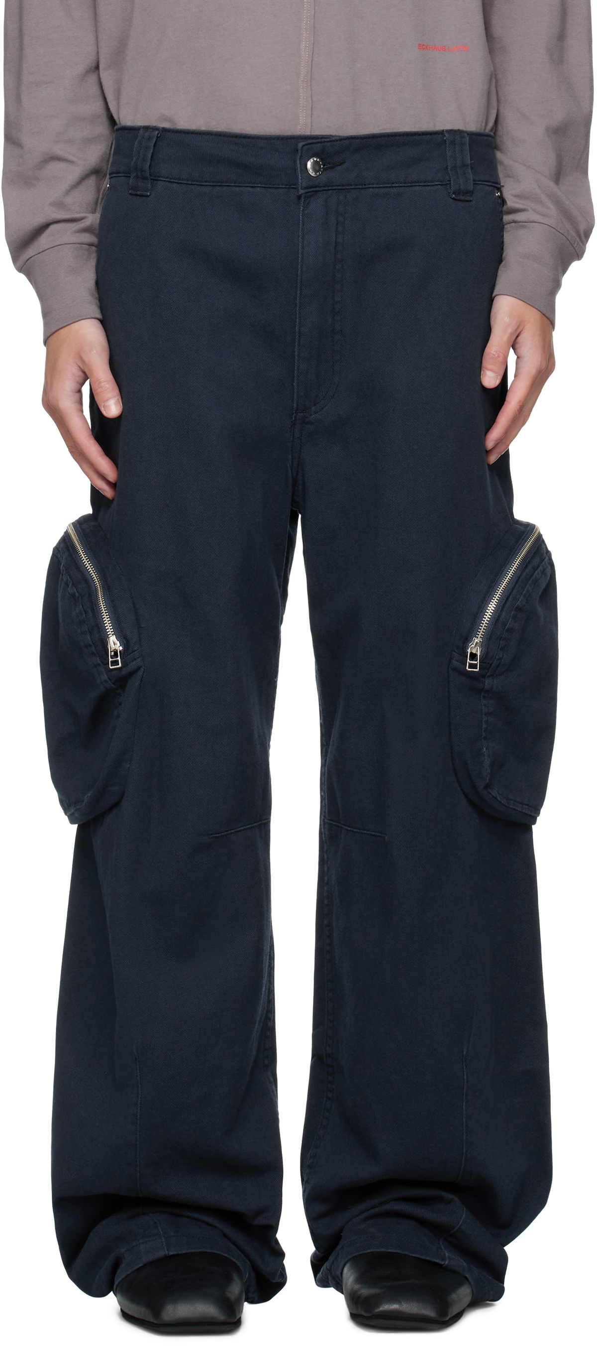 Eckhaus Latta Navy Pocket Cargo Pants