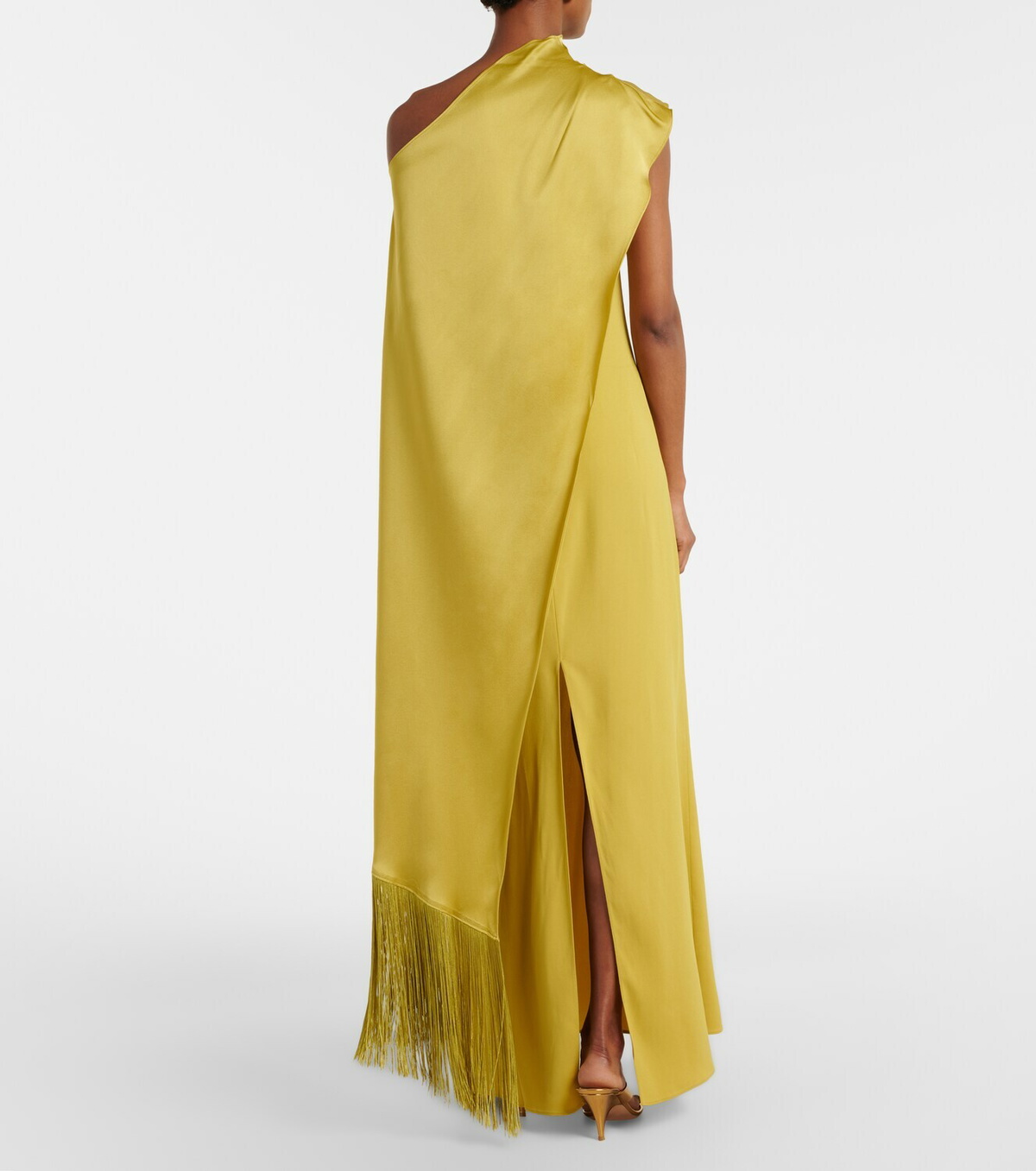 Taller Marmo Berenson one-shoulder crêpe  cady gown
