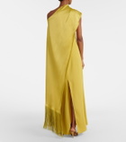 Taller Marmo Berenson one-shoulder crêpe  cady gown