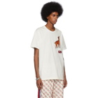 Gucci White Oversized Deer T-Shirt