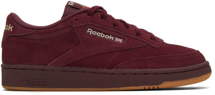 Photo: Reebok Classics Burgundy Suede Club C 85 Sneakers