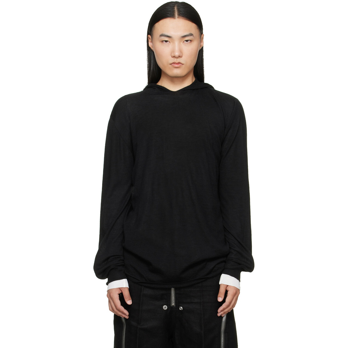 Rick Owens Black Tower Oversized Hoodie