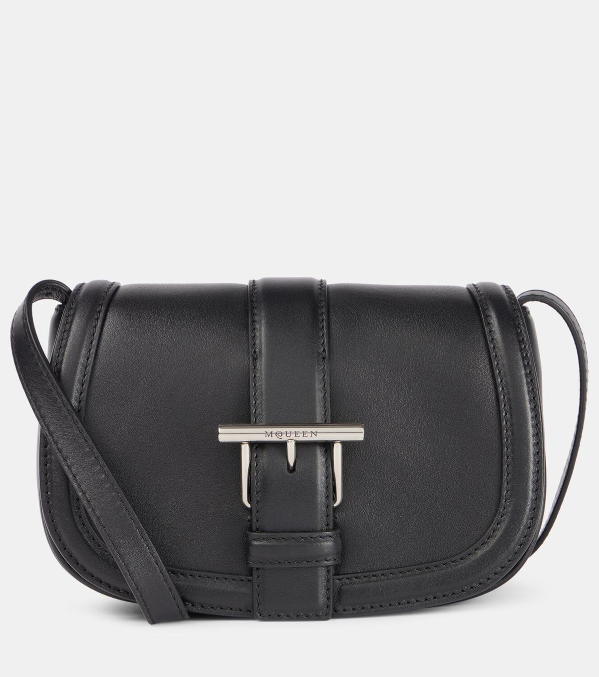 Alexander McQueen T-Bar Mini leather shoulder bag