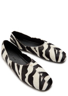 Khaite Jane Zebra-print Calf Hair Ballet Flats Black And White