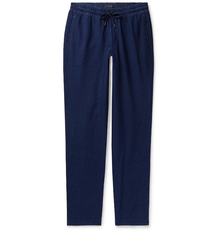 Photo: Sease - Summer Mindset Cotton-Chambray Drawstring Trousers - Blue