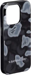 BAPE Black Liquid Camo iPhone 15 Pro Case