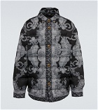 Versace - Silver Baroque print puffer jacket