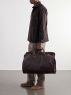 Bennett Winch - S.C. Holdall Convertible Full-Grain Leather and Cotton-Twill Weekend Bag - Brown