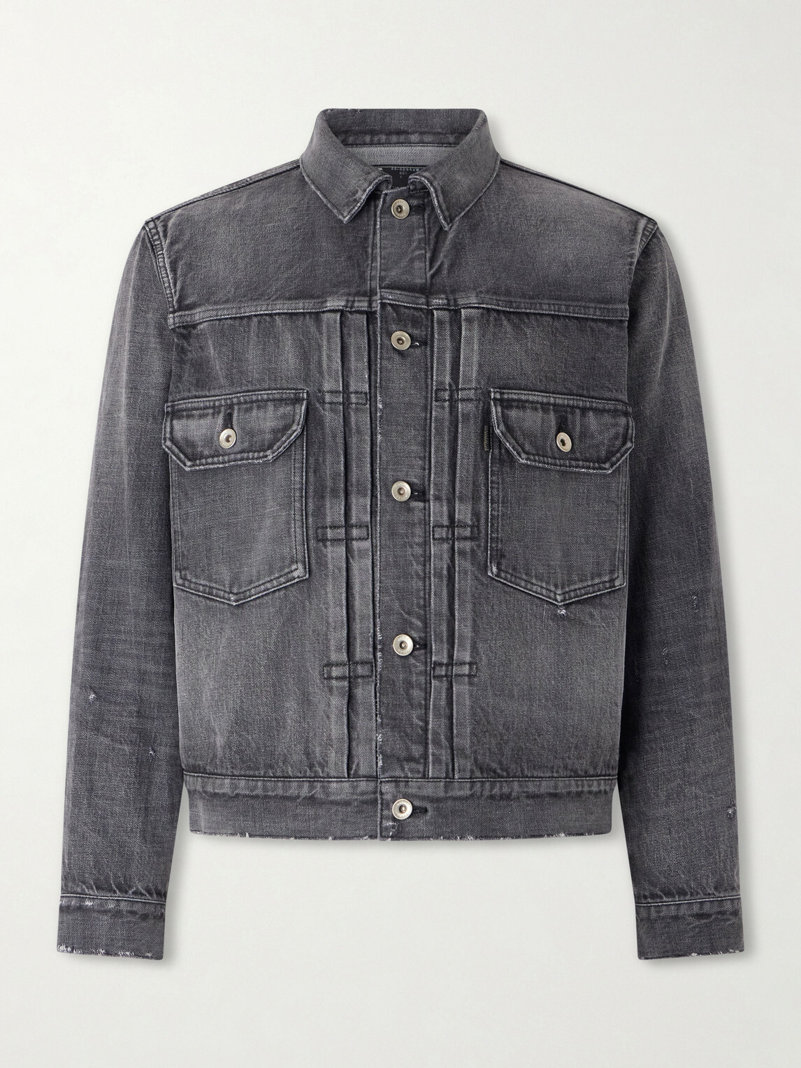 Sacai - Beyondexx Distressed Denim Jacket - Gray
