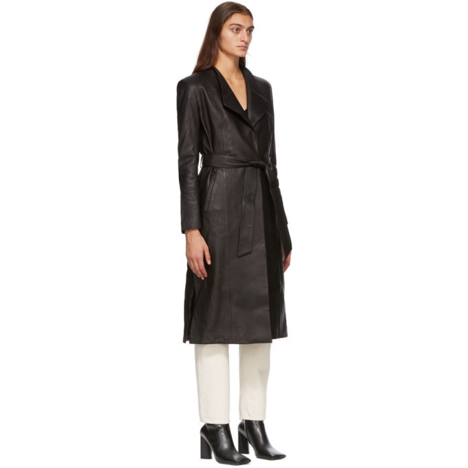 Mackage Black Selena Leather Trench Coat Mackage Mackage Black Selena Leather Trench Coat Mackage