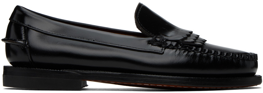 Sebago Black Dan Triple Fringe Loafers Sebago