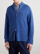 Barena - Linen-Blend Zip-Up Cardigan - Blue