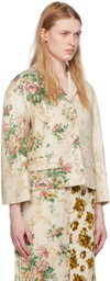 Erdem Beige Cropped Jacket
