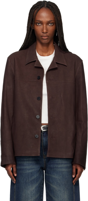 Photo: TONYWACK Burgundy Lamb Leather Nubuck Jacket