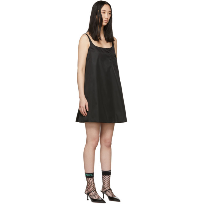 Prada Black Triangle Logo Dress Prada