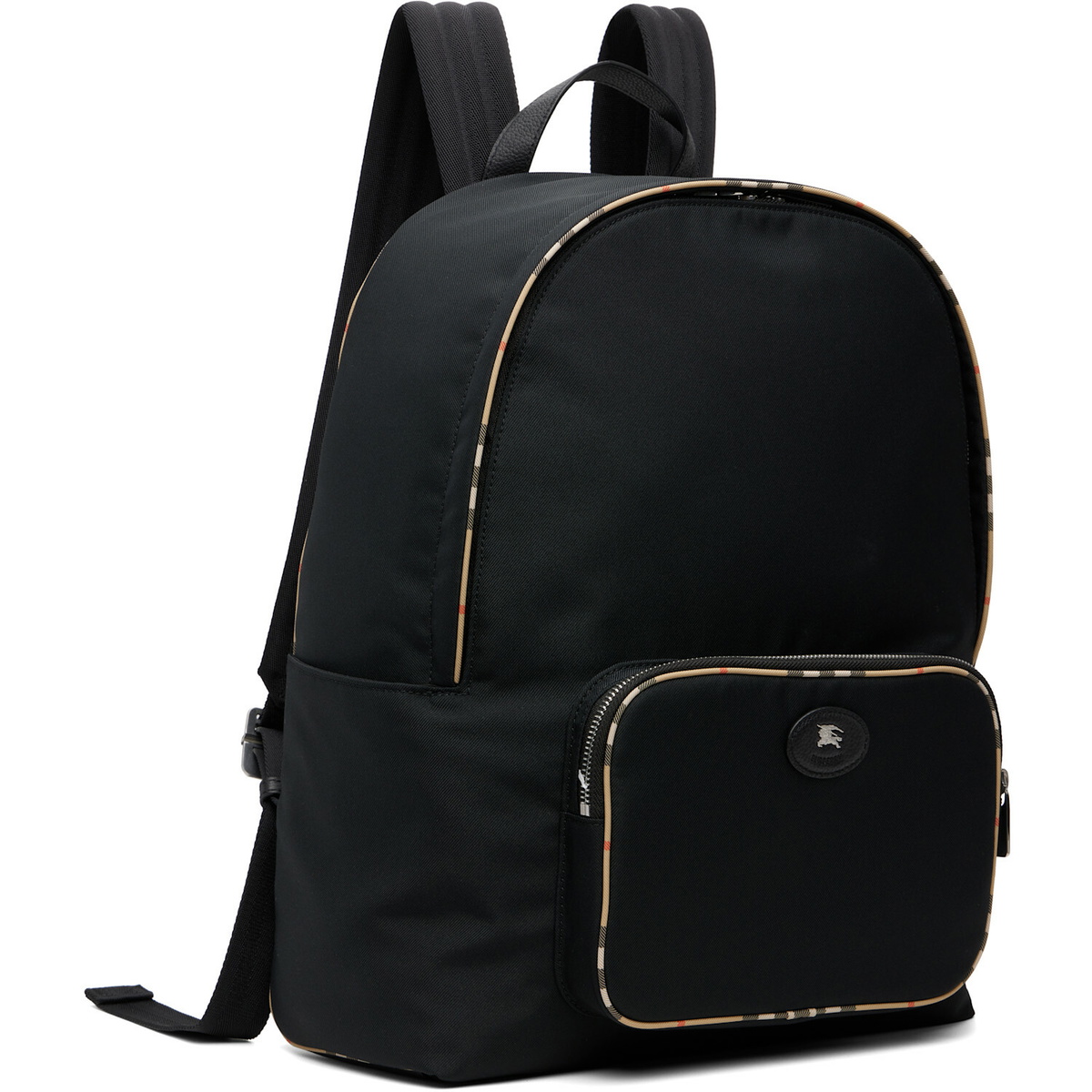 Burberry Black Check Trim Backpack