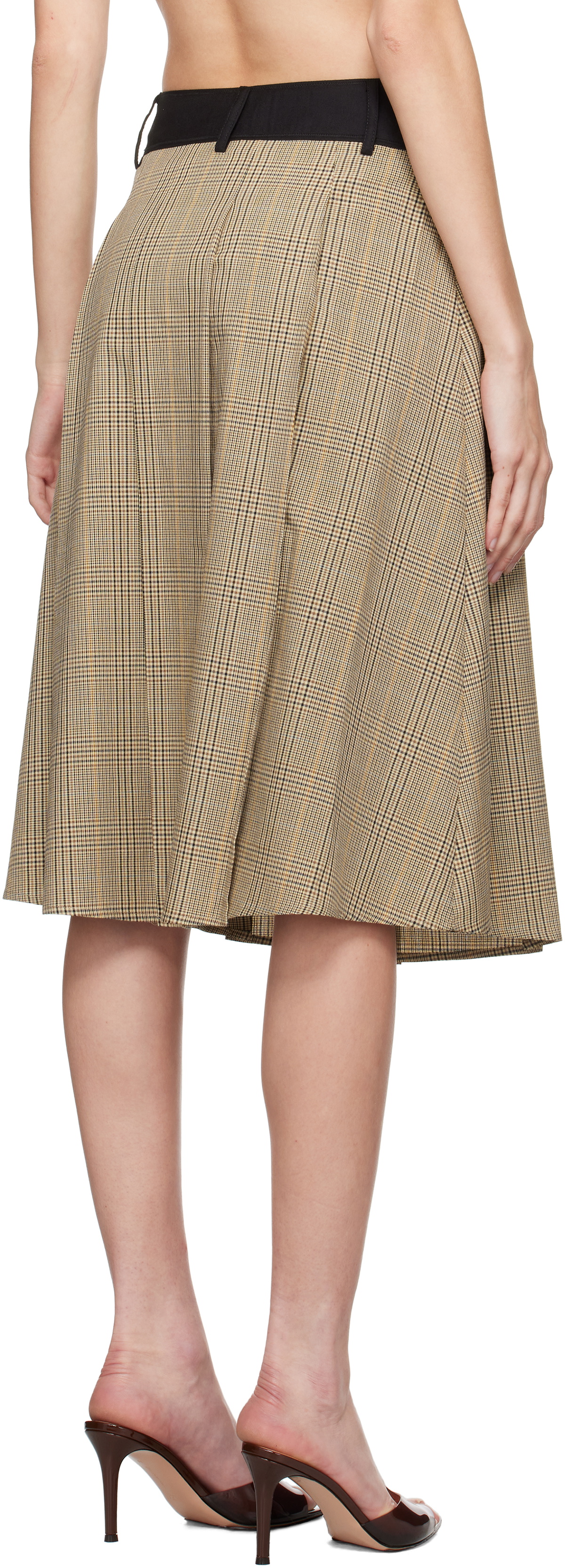 Miaou Beige Albra Midi Skirt