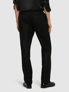 SAINT LAURENT - High Waist Striped Wool Pants