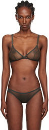 Yasmine Eslami Khaki Jeanne Soft Bra