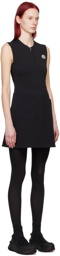 Moncler Black Half-Zip Minidress