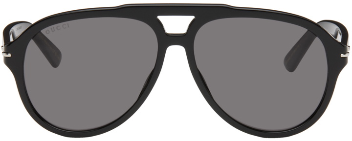 Photo: Gucci Black Navigator Sunglasses