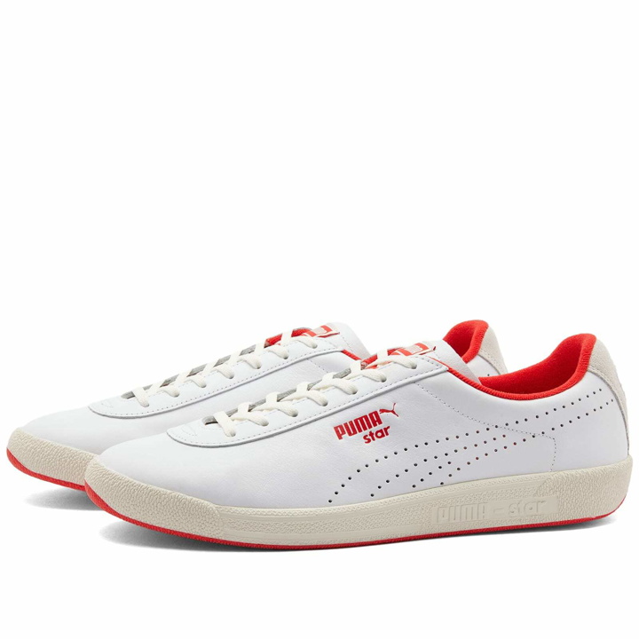 Photo: Puma Men's Star Strawberries & Cream 'Wimbledon' Sneakers in Puma White/For All Time Red