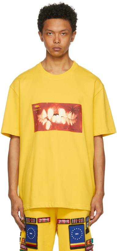 Photo: Hood by Air Yellow Veteran Teeth T-Shirt