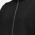 MKI Men's Loose Weave Track Jacket in Black