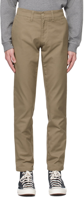 Photo: Carhartt Work In Progress Taupe Sid Trousers