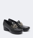 Loewe Oval Double L leather loafer pumps