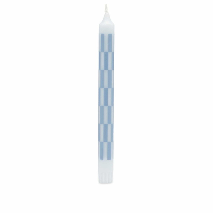Photo: HAY Pattern Candle - Check in Blue/Dusty Blue 