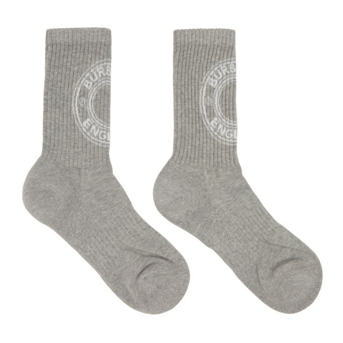 Photo: Burberry Grey Intarsia Logo Socks
