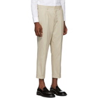 AMI Alexandre Mattiussi Beige Pleated Carrot Pants