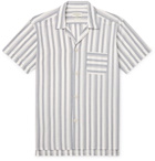 Oliver Spencer Loungewear - Striped Organic Cotton Pyjama Shirt - Blue
