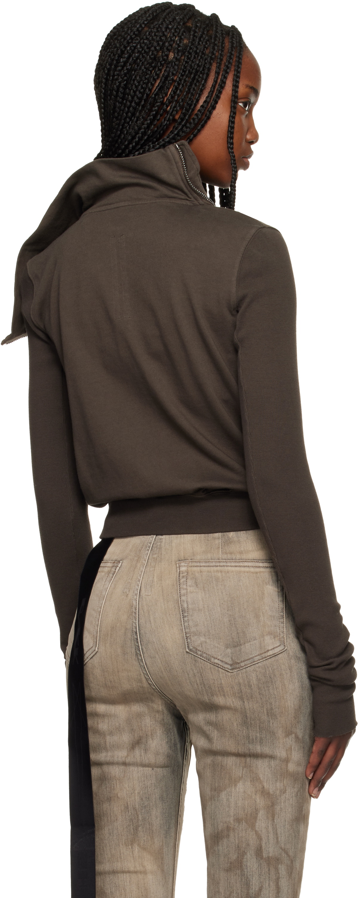 Rick Owens DRKSHDW Brown Temple Mountain Sweatshirt