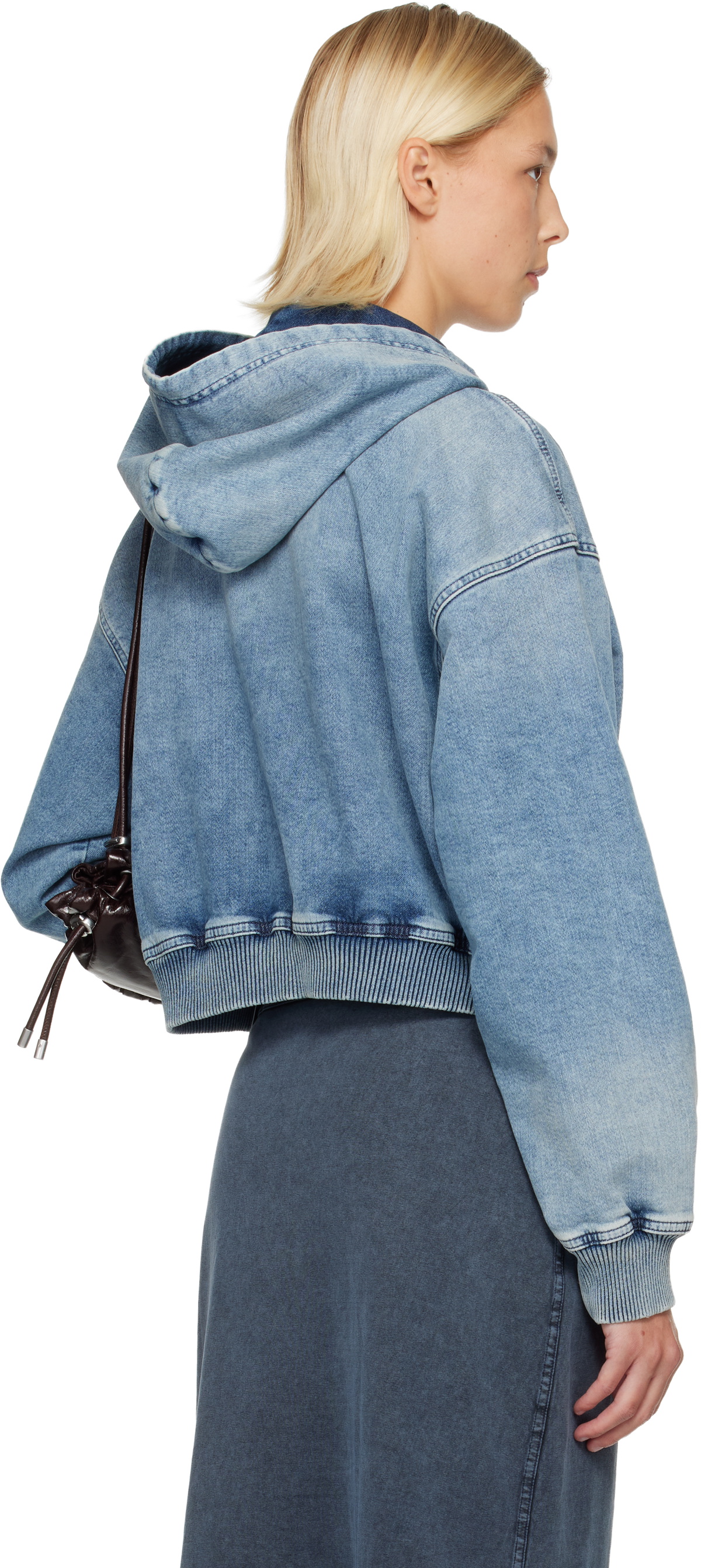 Diesel Blue De-Giri-Crop Jogg Hoodie